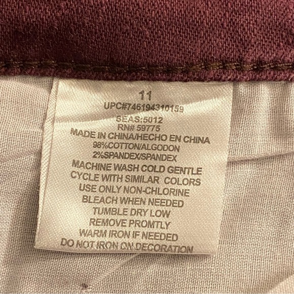 Dream Out Loud Selena Gomez Maroon Studded Jeggings Junior Size 11 - Picture 10 of 12